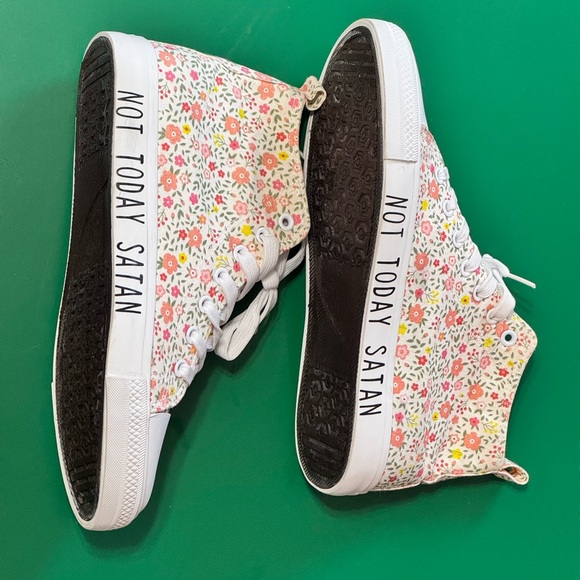 Hot Topic “Not today, Satan” High-Top Sneakers - EUC - Picture 2 of 6